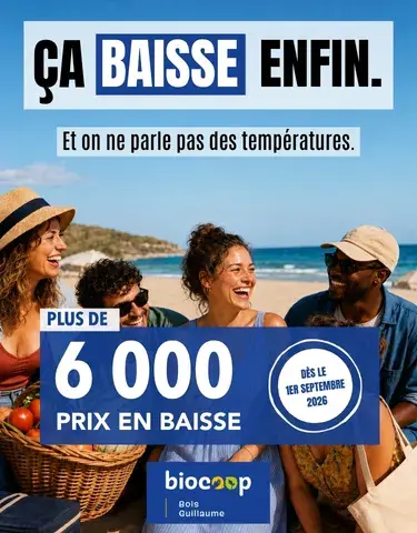 Plus de 6 000 prix en baisse chez Biocoop Bois-Guillaume dès le 1er septembre