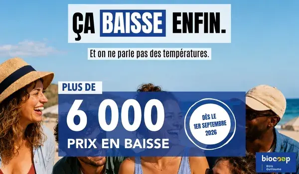 Baisse de prix : plus de 6 000 références à Biocoop Bois-Guillaume Baisse de prix : plus de 6 000 références à Biocoop Bois-Guillaume