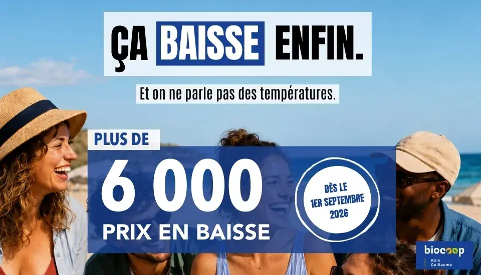Plus de 6 000 prix en baisse chez Biocoop Bois-Guillaume dès le 1er septembre